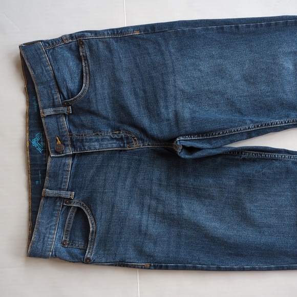 Thereabouts Adjustable Waist Straight Leg Denim Jeans 18 Blue Pockets Whiskering - Picture 6 of 16
